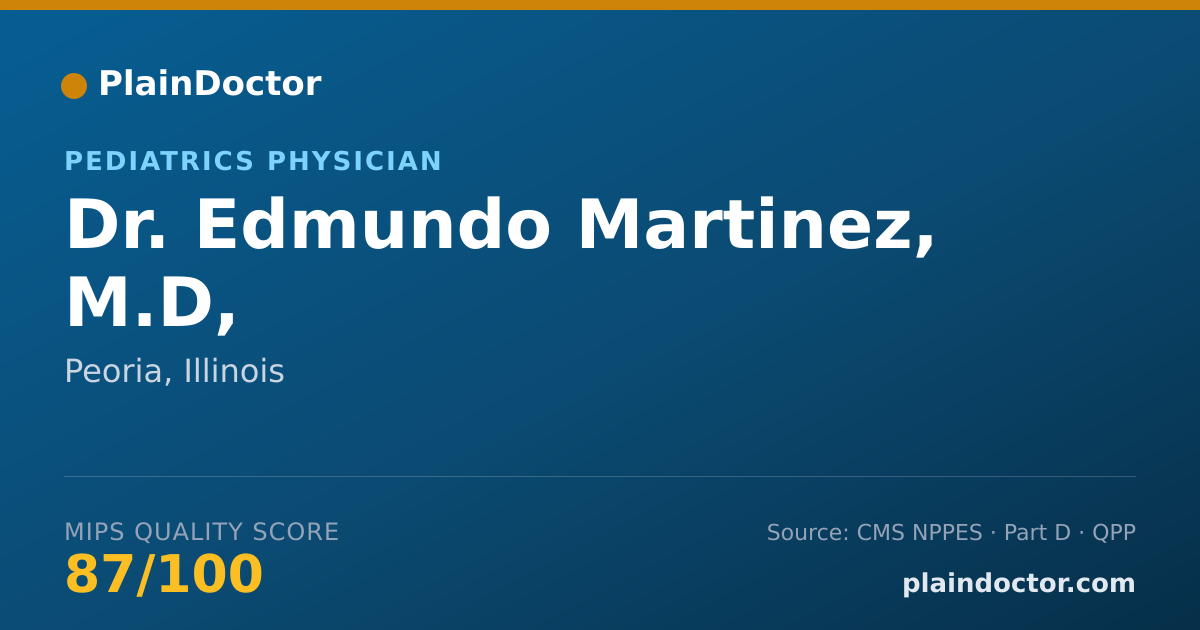 Shareable card for Edmundo Martinez, M.D, - Pediatrics Physician, Peoria, IL