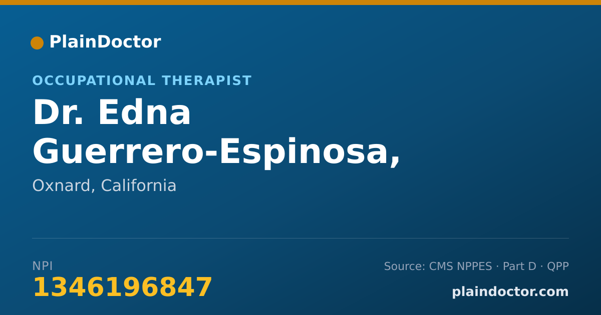 Shareable card for Edna Guerrero-Espinosa, MOT, R/L - Occupational Therapist, Oxnard, CA