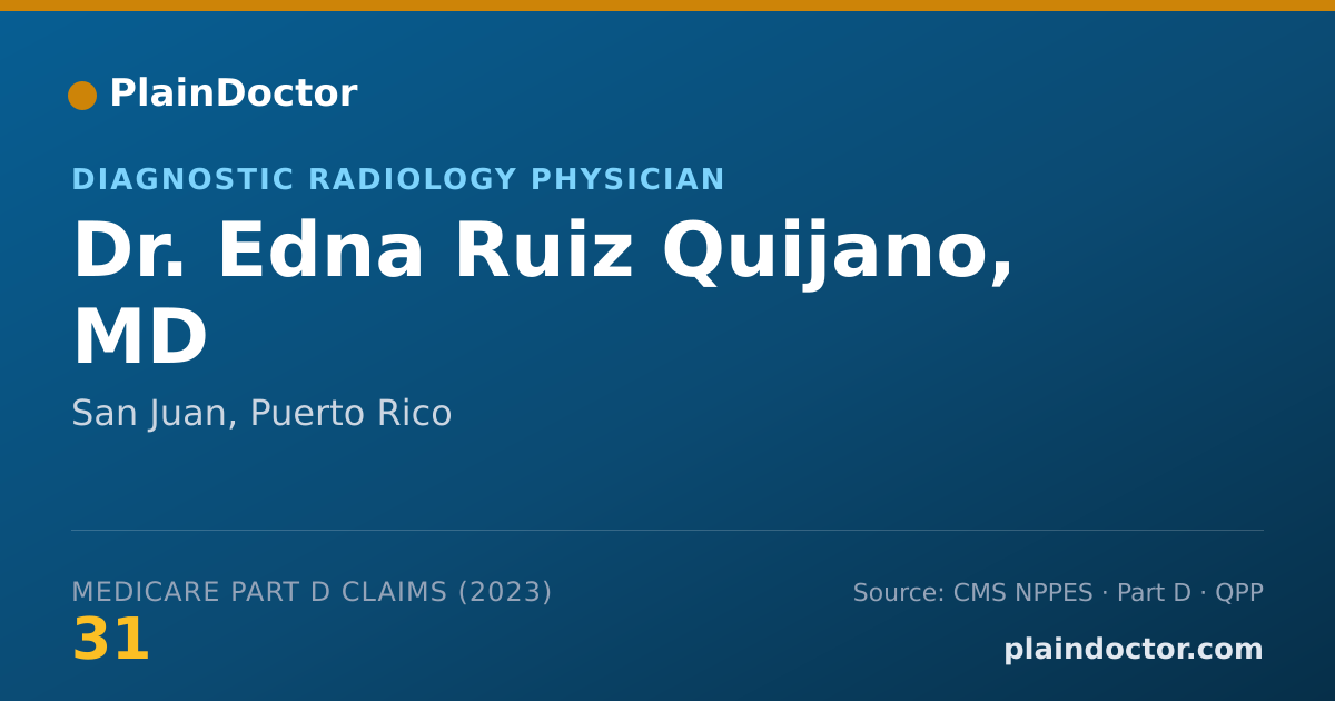 Shareable card for Edna Ruiz Quijano, MD - Diagnostic Radiology Physician, San Juan, PR