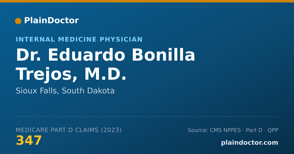 Shareable card for Eduardo Bonilla Trejos, M.D. - Internal Medicine Physician, Sioux Falls, SD