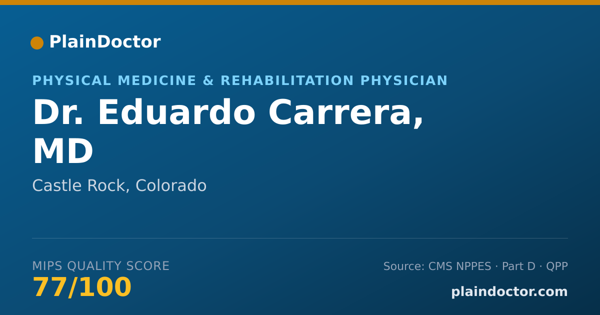 Shareable card for Eduardo Carrera, MD - Physical Medicine & Rehabilitation Physician, Castle Rock, CO