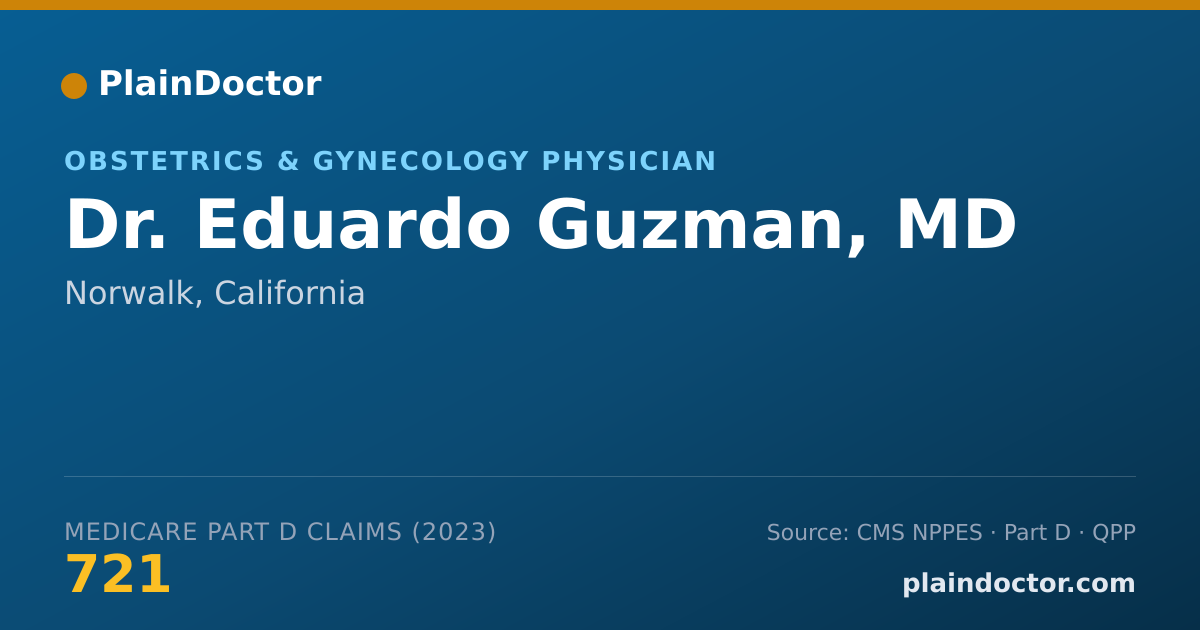 Shareable card for Eduardo Guzman, MD - Obstetrics & Gynecology Physician, Norwalk, CA