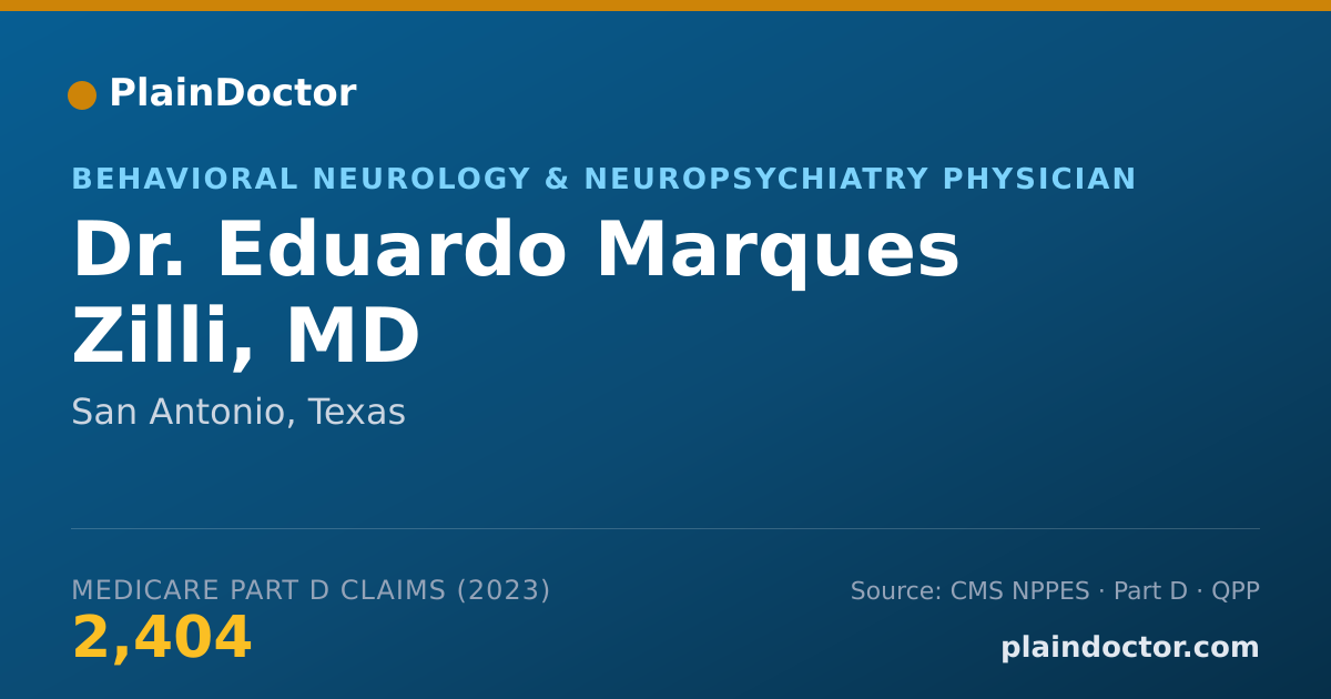 Shareable card for Eduardo Marques Zilli, MD - Behavioral Neurology & Neuropsychiatry Physician, San Antonio, TX