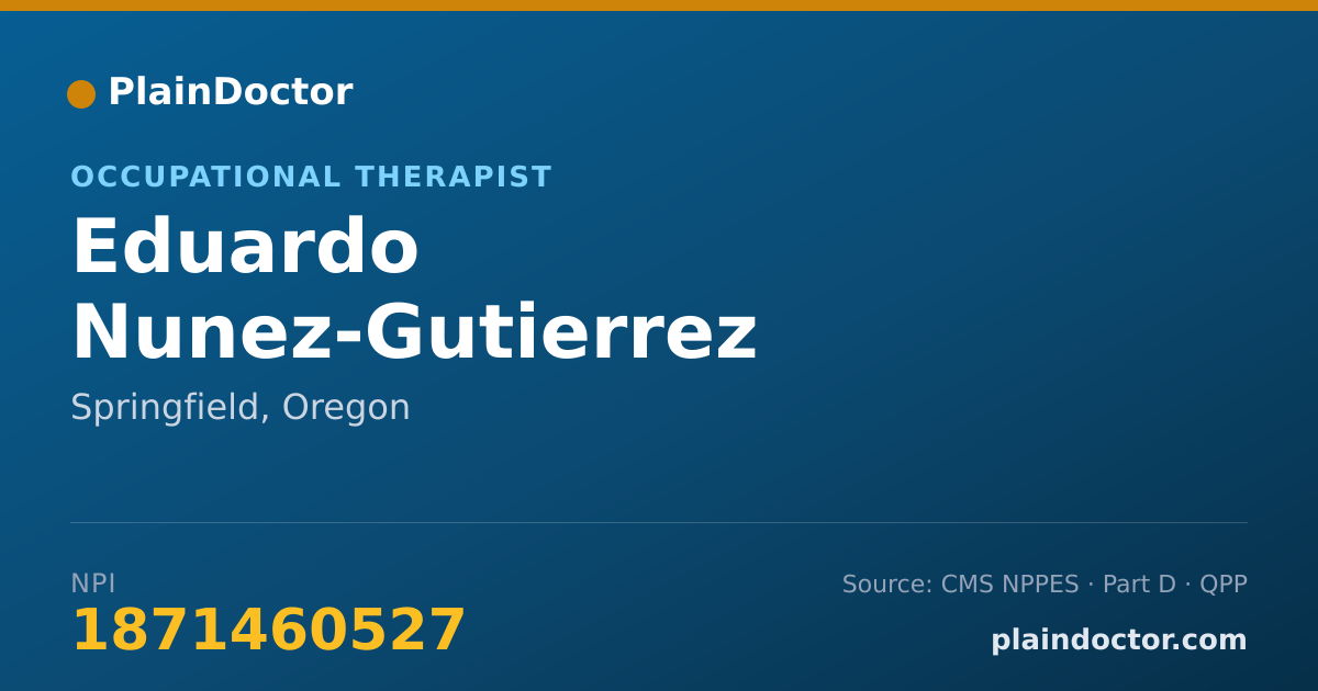 Shareable card for Eduardo Nunez-Gutierrez - Occupational Therapist, Springfield, OR