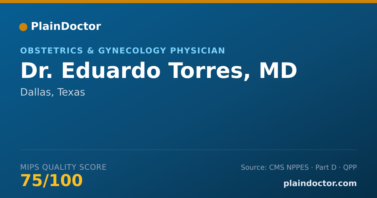 Shareable card for Eduardo Torres, MD - Specialist, Dallas, TX