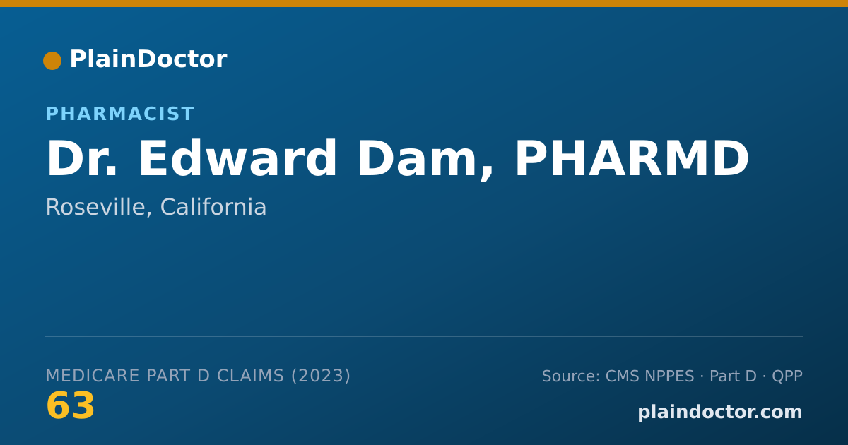 Shareable card for Edward Dam, PHARMD - Pharmacist, Roseville, CA