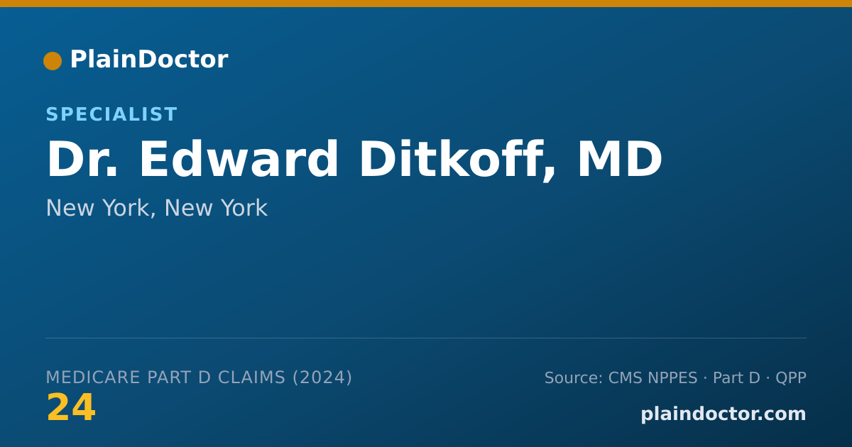 Shareable card for Edward Ditkoff, MD - Specialist, New York, NY