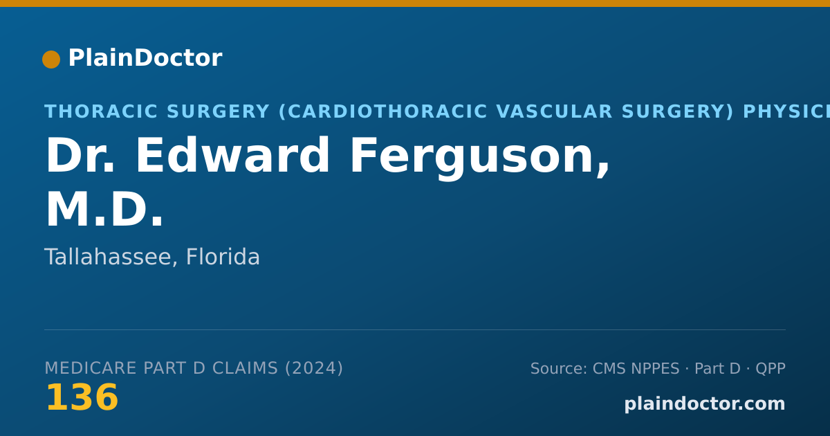 Shareable card for Edward Ferguson, M.D. - Specialist, Tallahassee, FL