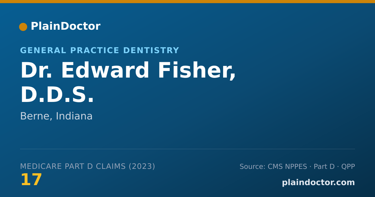 Shareable card for Edward Fisher, D.D.S. - General Practice Dentistry, Berne, IN