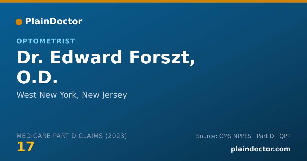 Shareable card for Edward Forszt, O.D. - Optometrist, West New York, NJ