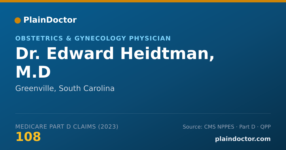 Shareable card for Edward Heidtman, M.D - Obstetrics & Gynecology Physician, Greenville, SC