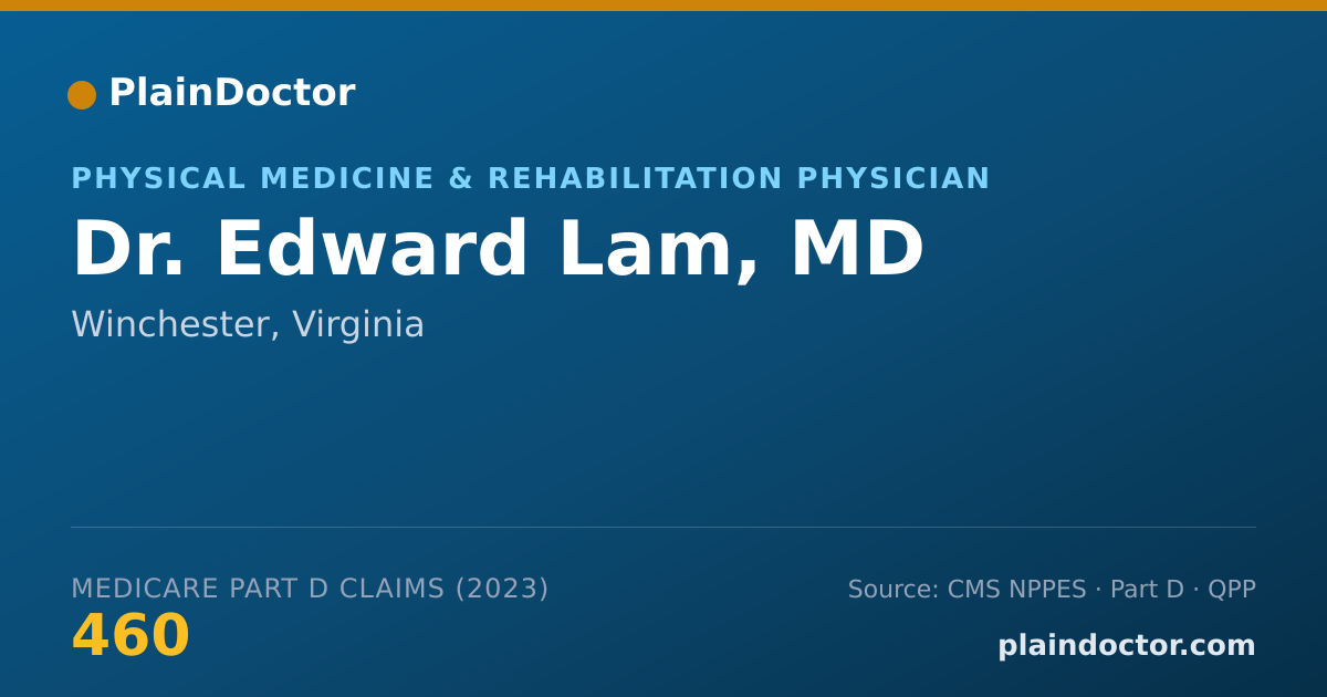Shareable card for Edward Lam, MD - Physical Medicine & Rehabilitation Physician, Winchester, VA