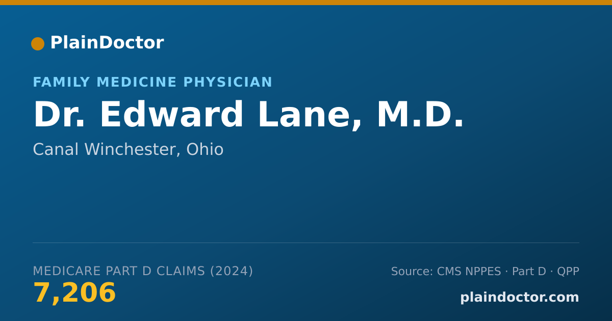 Shareable card for Edward Lane, M.D. - Family Medicine Physician, Canal Winchester, OH