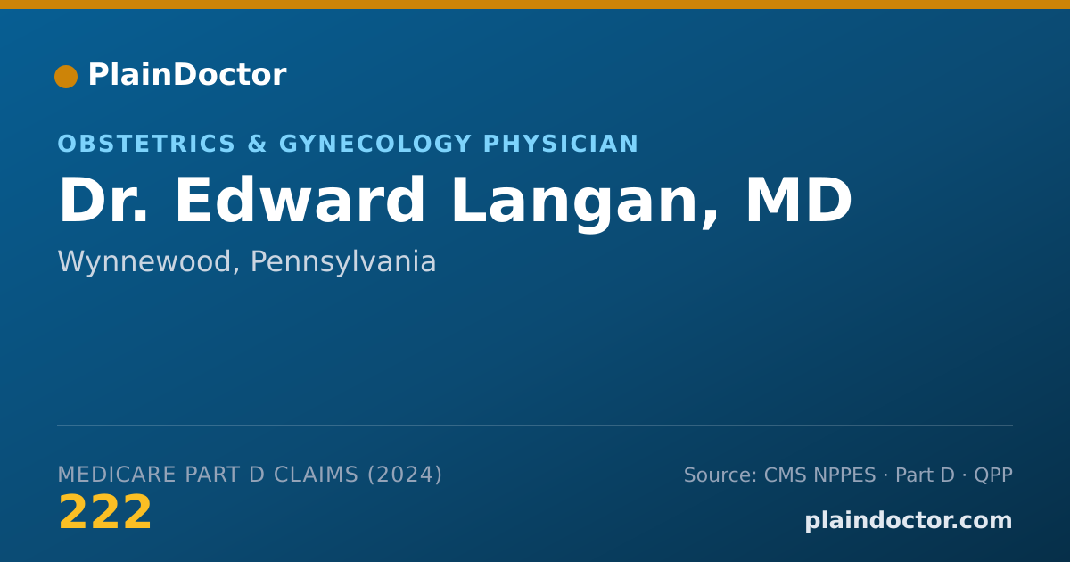 Shareable card for Edward Langan, MD - Obstetrics & Gynecology Physician, Wynnewood, PA