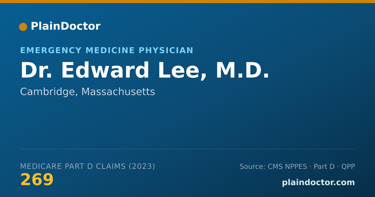 Shareable card for Edward Lee, M.D. - Emergency Medicine Physician, Cambridge, MA