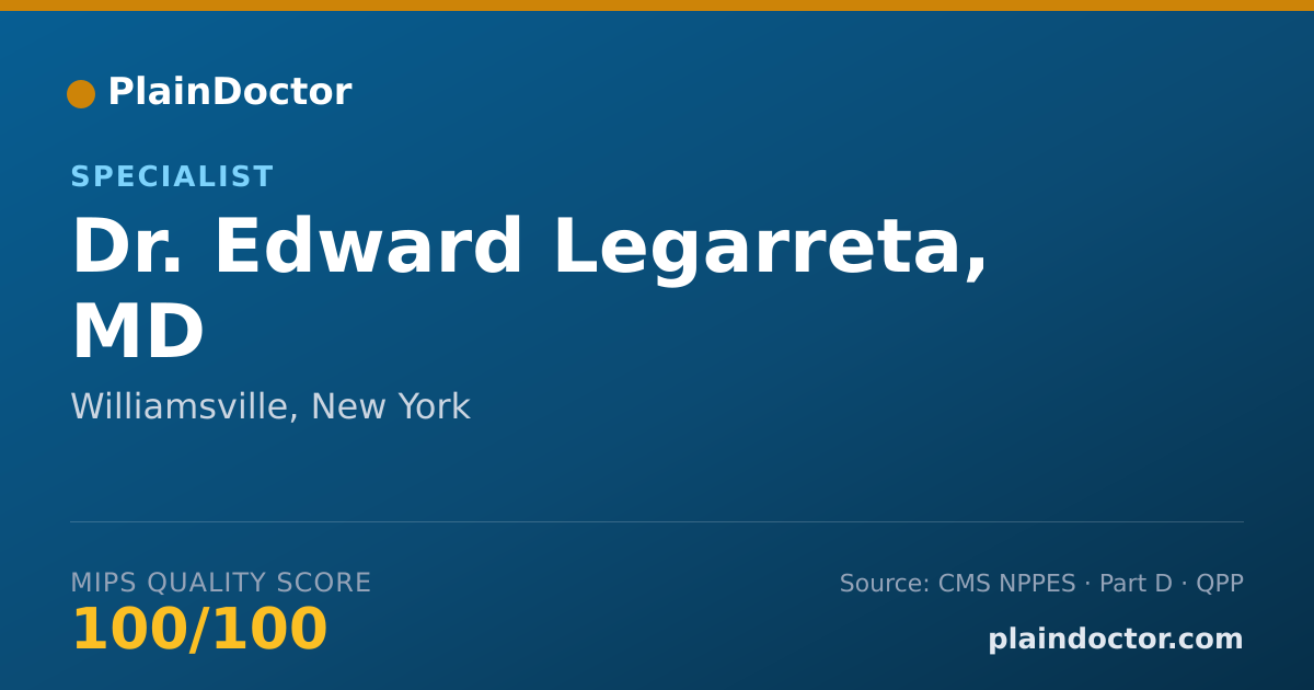 Shareable card for Edward Legarreta, MD - Specialist, Williamsville, NY