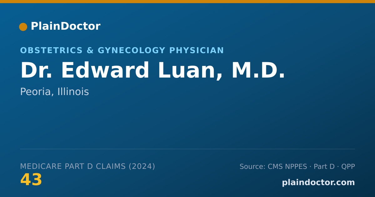 Shareable card for Edward Luan, M.D. - Obstetrics & Gynecology Physician, Peoria, IL