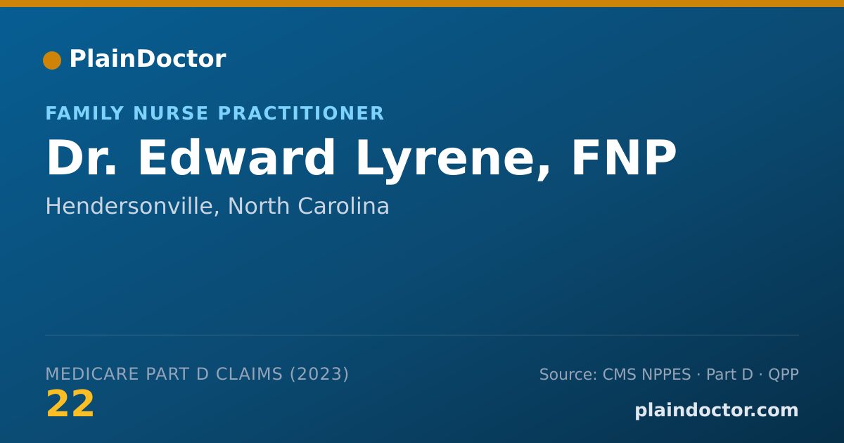 Shareable card for Edward Lyrene, FNP - Family Nurse Practitioner, Hendersonville, NC