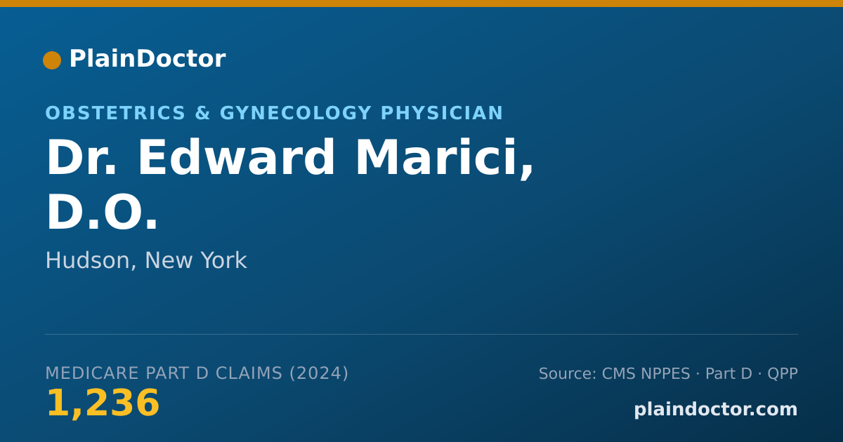 Shareable card for Edward Marici, D.O. - Obstetrics & Gynecology Physician, Hudson, NY