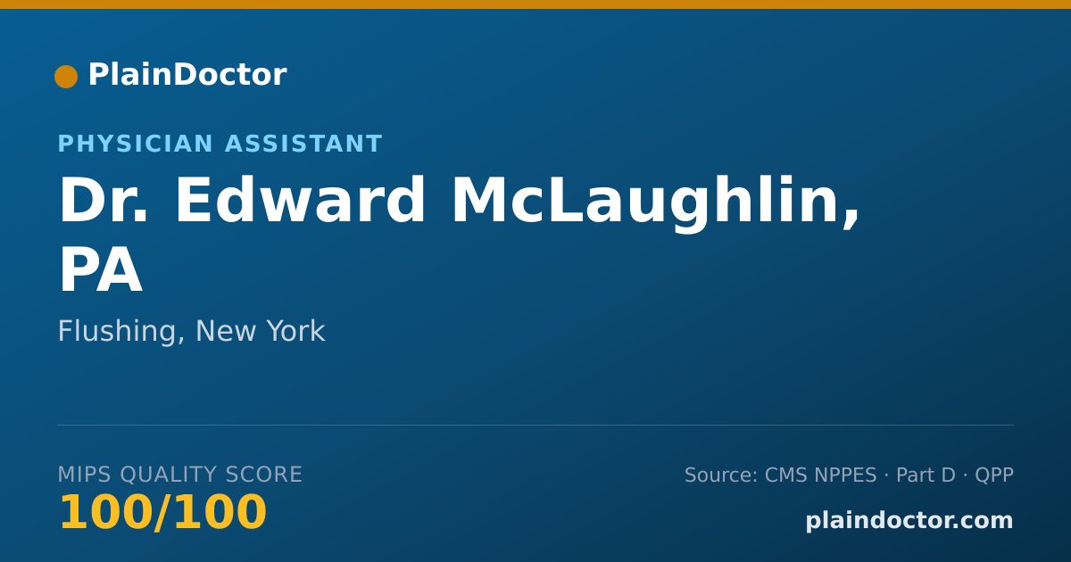 Shareable card for Edward McLaughlin, PA - Physician Assistant, Flushing, NY