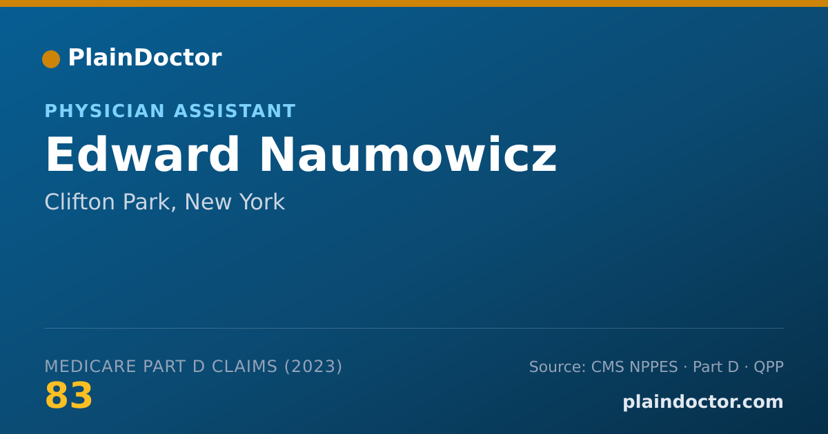 Shareable card for Edward Naumowicz - Physician Assistant, Clifton Park, NY