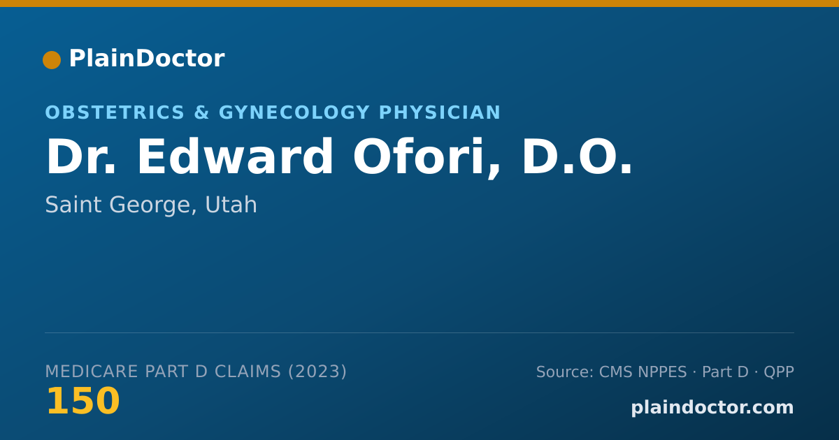 Shareable card for Edward Ofori, D.O. - Obstetrics & Gynecology Physician, Saint George, UT