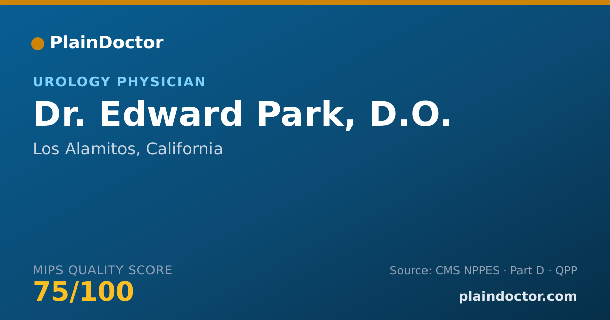 Shareable card for Edward Park, D.O. - Student in an Organized Health Care Education/Training Program, Los Alamitos, CA
