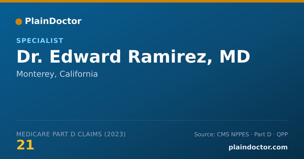 Shareable card for Edward Ramirez, MD - Specialist, Monterey, CA