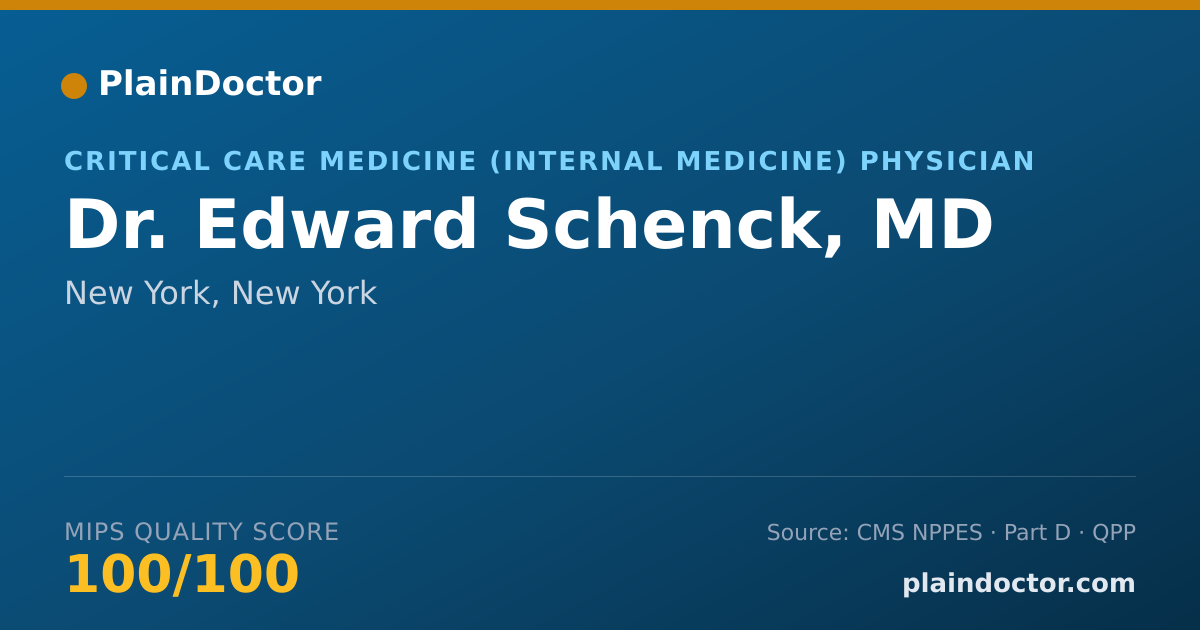 Shareable card for Edward Schenck, MD - Internal Medicine Physician, New York, NY