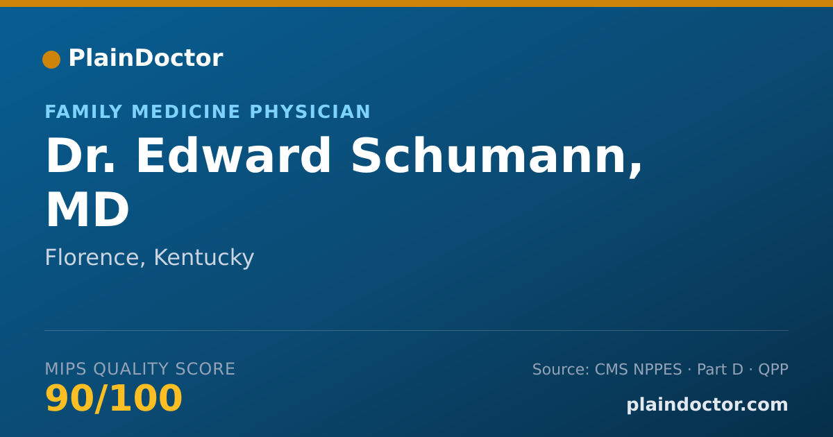 Shareable card for Edward Schumann, MD - Family Medicine Physician, Florence, KY
