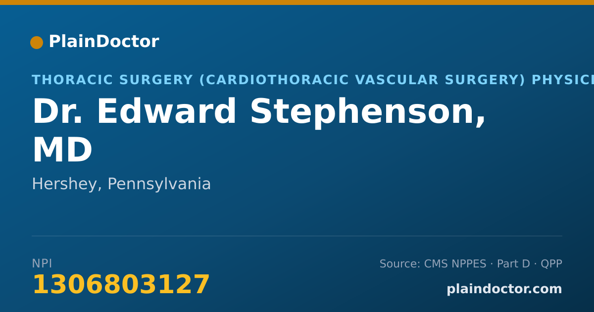 Shareable card for Edward Stephenson, MD - Surgery Physician, Hershey, PA