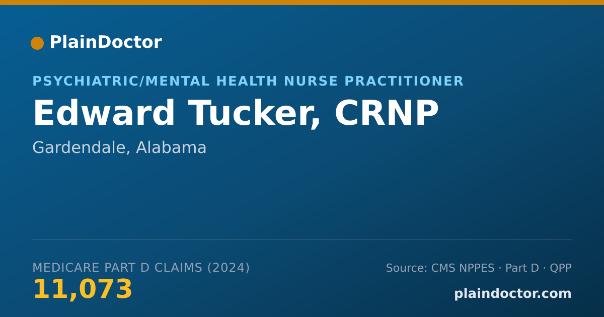 Shareable card for Edward Tucker, CRNP - Psychiatric/Mental Health Nurse Practitioner, Gardendale, AL