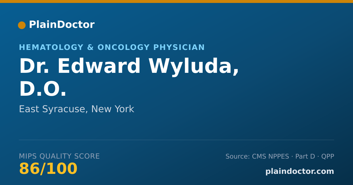 Shareable card for Edward Wyluda, D.O. - Internal Medicine Physician, East Syracuse, NY
