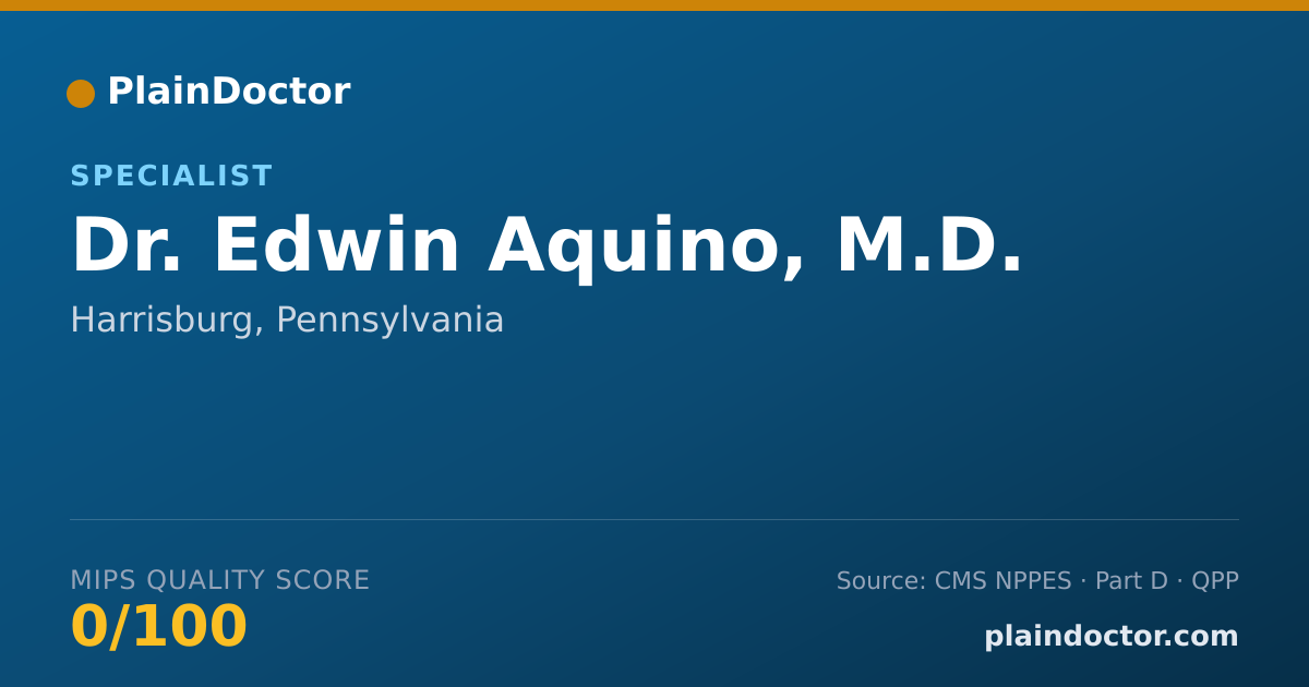 Shareable card for Edwin Aquino, M.D. - Specialist, Harrisburg, PA