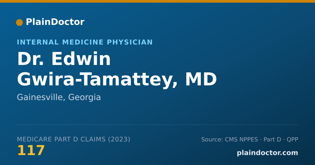 Shareable card for Edwin Gwira-Tamattey, MD - Internal Medicine Physician, Gainesville, GA