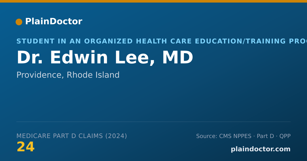 Shareable card for Edwin Lee, MD - Student in an Organized Health Care Education/Training Program, Providence, RI