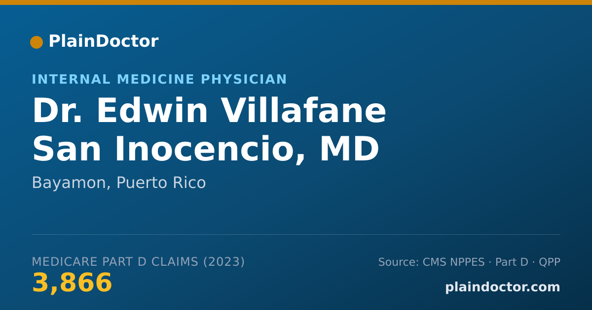 Shareable card for Edwin Villafane San Inocencio, MD - Internal Medicine Physician, Bayamon, PR