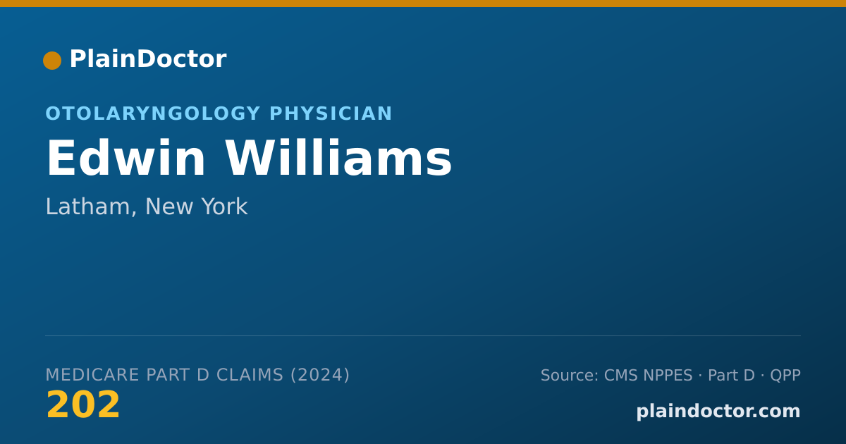 Shareable card for Edwin Williams - Otolaryngology Physician, Latham, NY