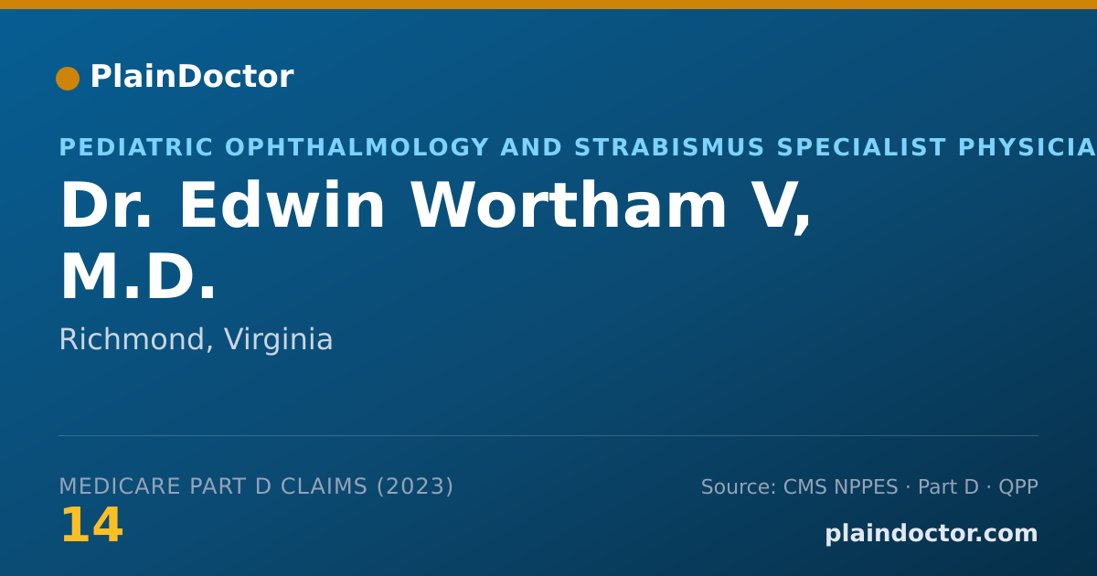 Shareable card for Edwin Wortham V, M.D. - Pediatric Ophthalmology and Strabismus Specialist Physician, Richmond, VA