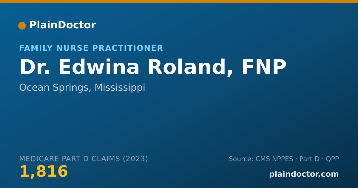 Shareable card for Edwina Roland, FNP - Family Nurse Practitioner, Ocean Springs, MS