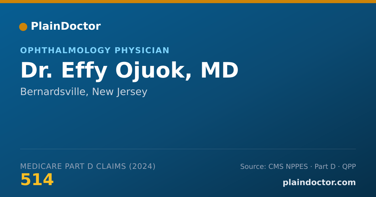 Shareable card for Effy Ojuok, MD - Ophthalmology Physician, Bernardsville, NJ