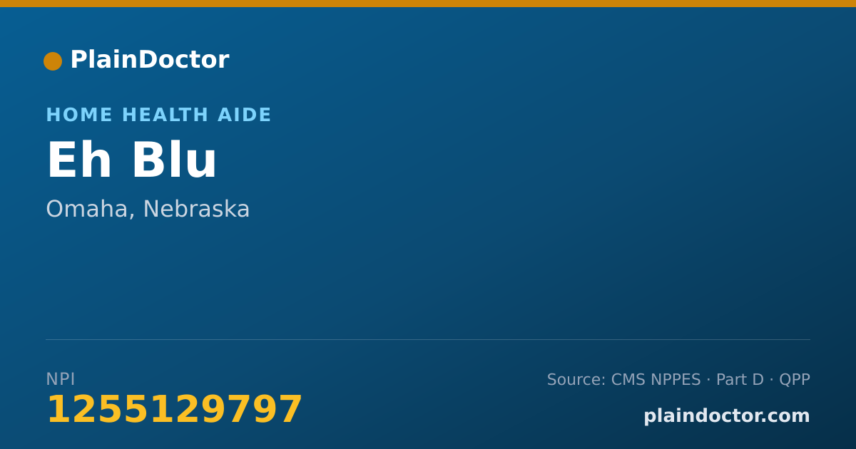 Shareable card for Eh Blu - Home Health Aide, Omaha, NE