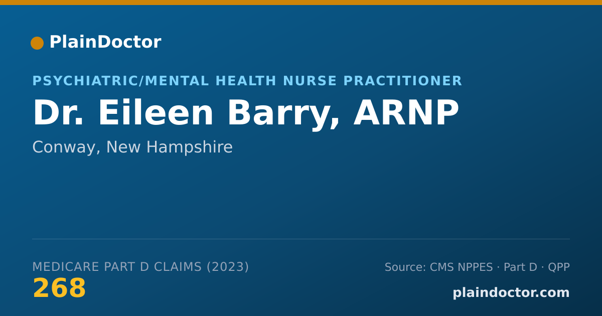 Shareable card for Eileen Barry, ARNP - Psychiatric/Mental Health Nurse Practitioner, Conway, NH