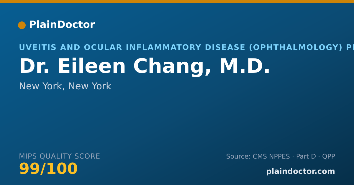 Shareable card for Eileen Chang, M.D. - Uveitis and Ocular Inflammatory Disease (Ophthalmology) Physician, New York, NY