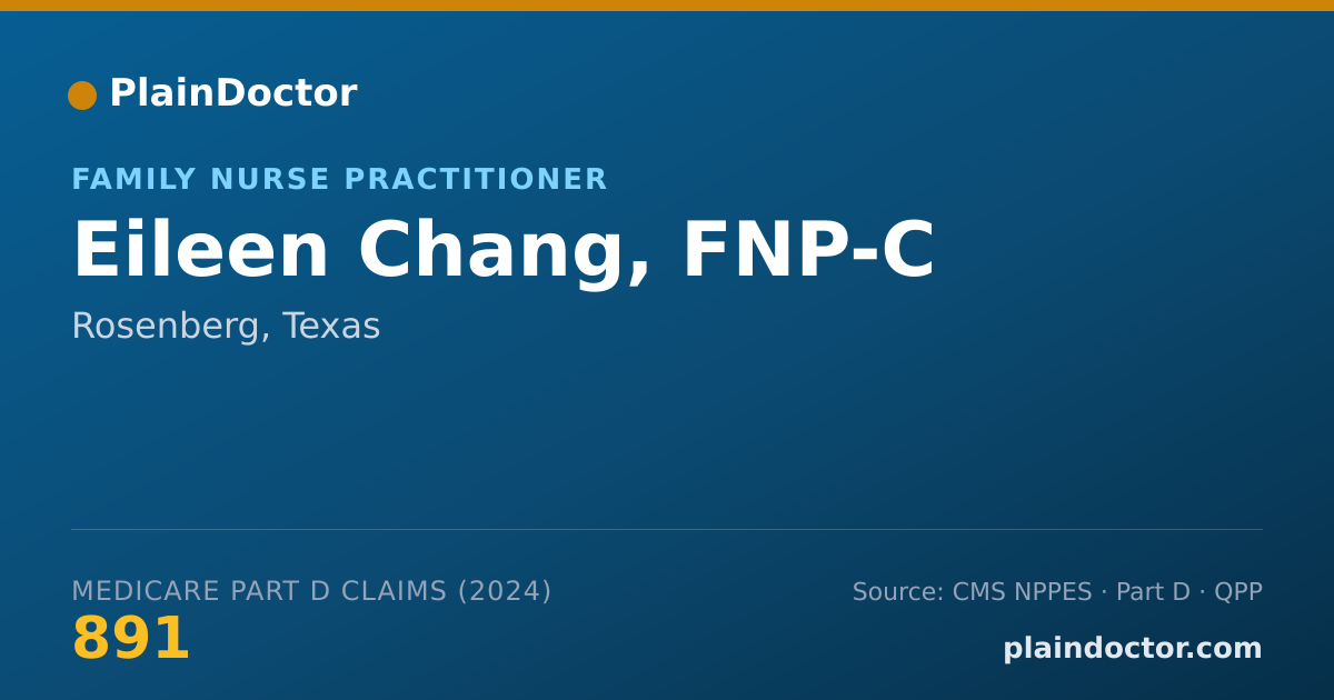 Shareable card for Eileen Chang, FNP-C - Family Nurse Practitioner, Rosenberg, TX
