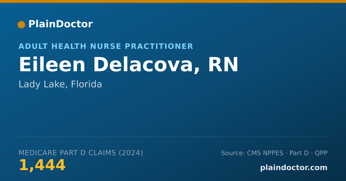 Shareable card for Eileen Delacova, RN - Adult Health Nurse Practitioner, Lady Lake, FL