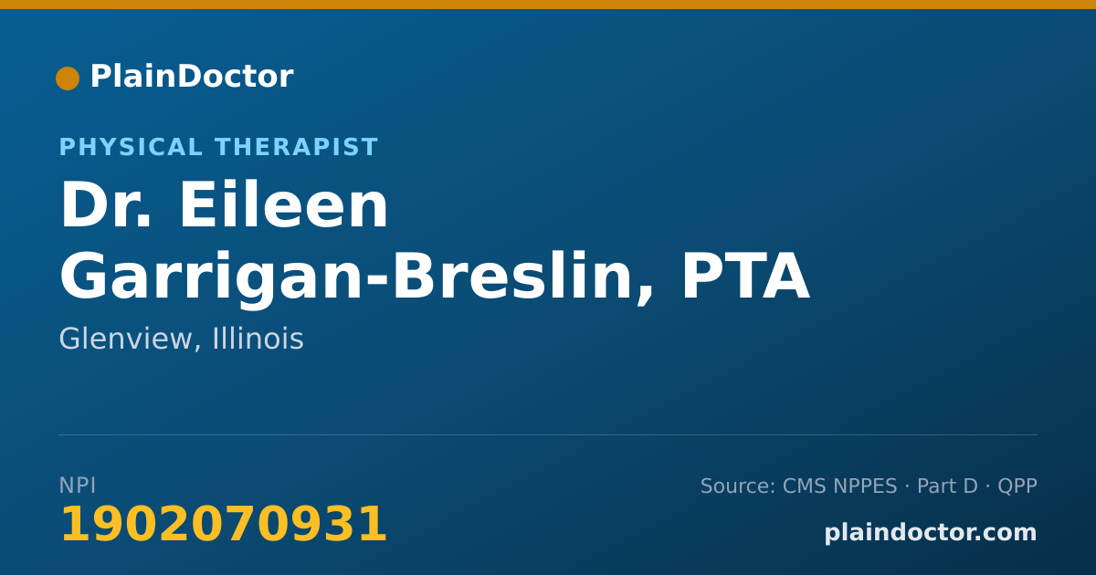 Shareable card for Eileen Garrigan-Breslin, PTA - Physical Therapist, Glenview, IL