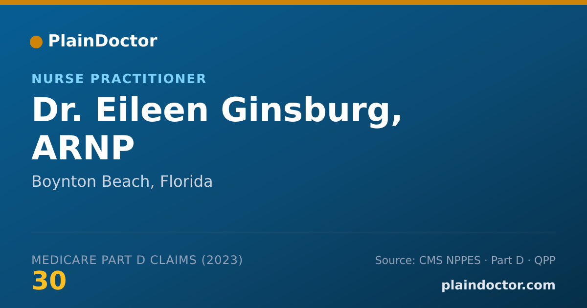 Shareable card for Eileen Ginsburg, ARNP - Nurse Practitioner, Boynton Beach, FL