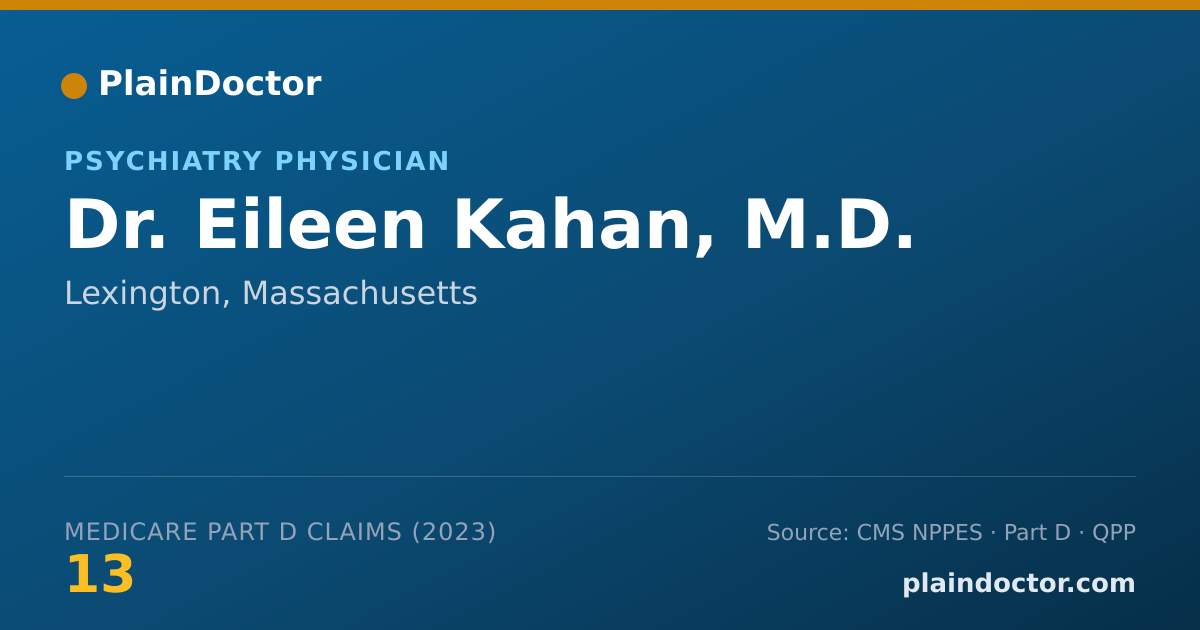Shareable card for Eileen Kahan, M.D. - Psychiatry Physician, Lexington, MA