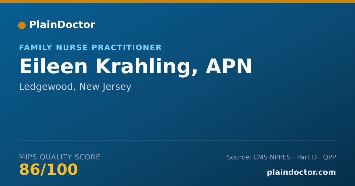 Shareable card for Eileen Krahling, APN - Family Nurse Practitioner, Ledgewood, NJ